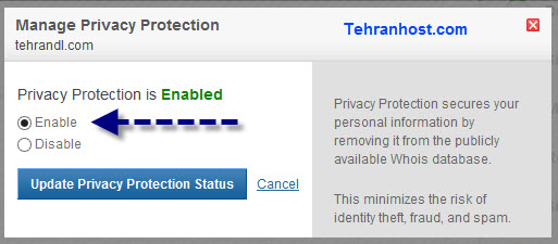 فعال کردن privacy protection